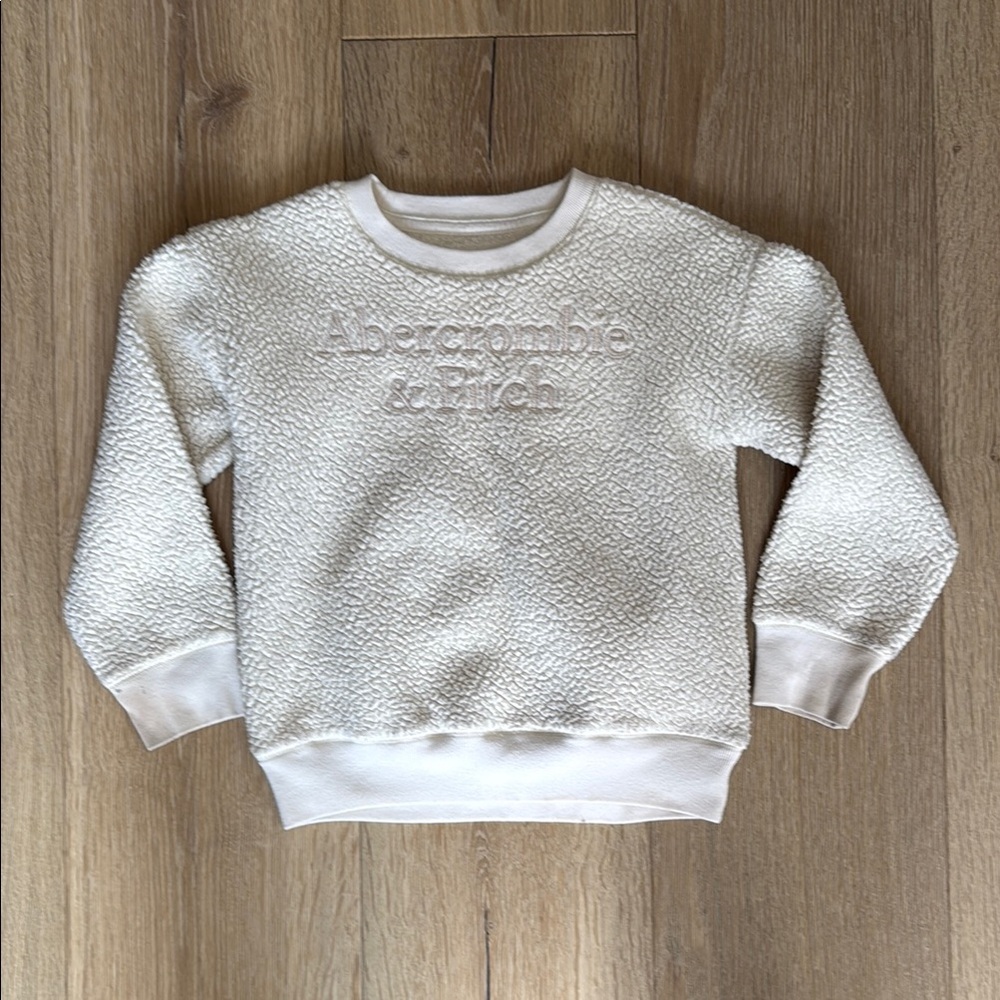 Abercrombie & Fitch Cream Sherpa Sweatshirt